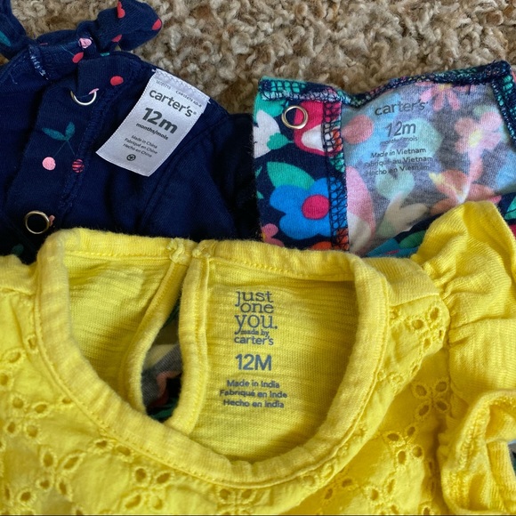 Carter’s Summer Dress Romper Bundle Baby - Picture 2 of 8